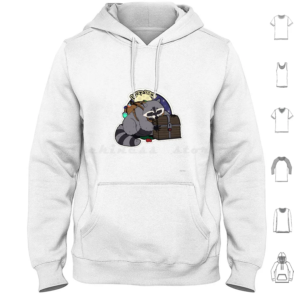 

Худи с длинным рукавом Dnd Cute Nerdy Racoon Fantasy Fun и