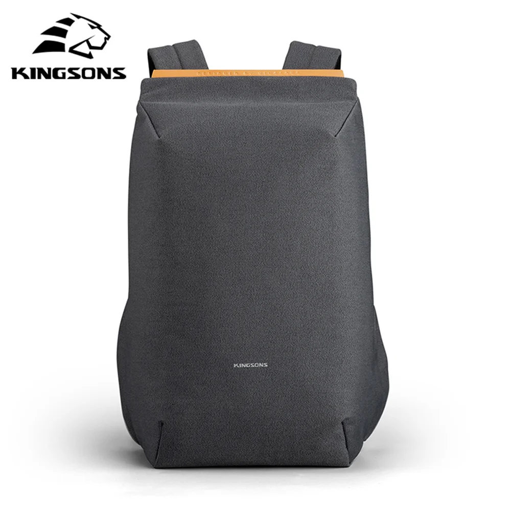 

Рюкзак Kingsons для мужчин и женщин, водонепроницаемый школьный ранец с USB-зарядкой и защитой от кражи для ноутбука 15,6 дюйма, дорожные сумки