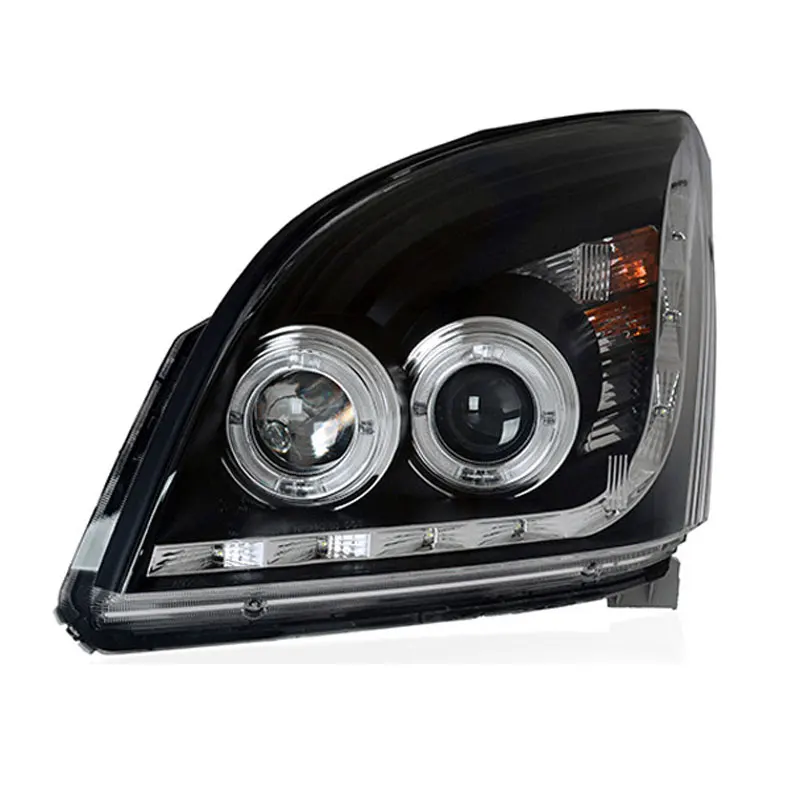 Стайлинг автомобиля для Toyota Lander Cruiser Prado Фара 03-09 Светодиодная фара DRL Hid Head Lamp Angel Eye
