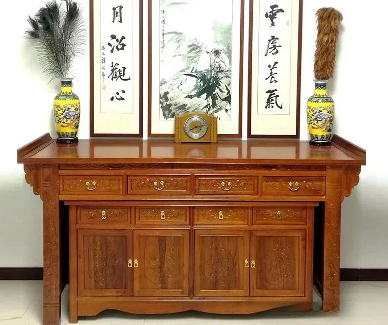 Вывтар из цельного дерева стол для курильницы шкаф алтаря предметы интерьера