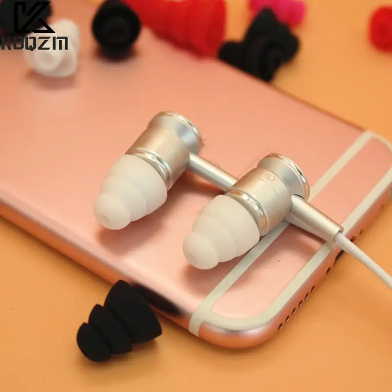 

6pcs Three Layer Silicone In-Ear Earphone Covers Cap Replacement Earbud Bud Tips Earbuds Eartips Earplug Ear Pads Cushion