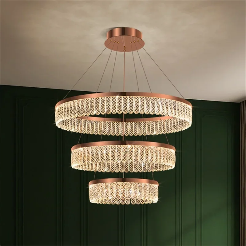 KARLOS Постмодернистский длинный подвесной светильник круглые светодиодные