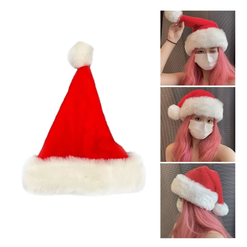 

Christmas Hat Unisex Adult Teenagers Cosplay Santa Hat Holiday Hat for Festive Party New Year Presents Windproof Hat