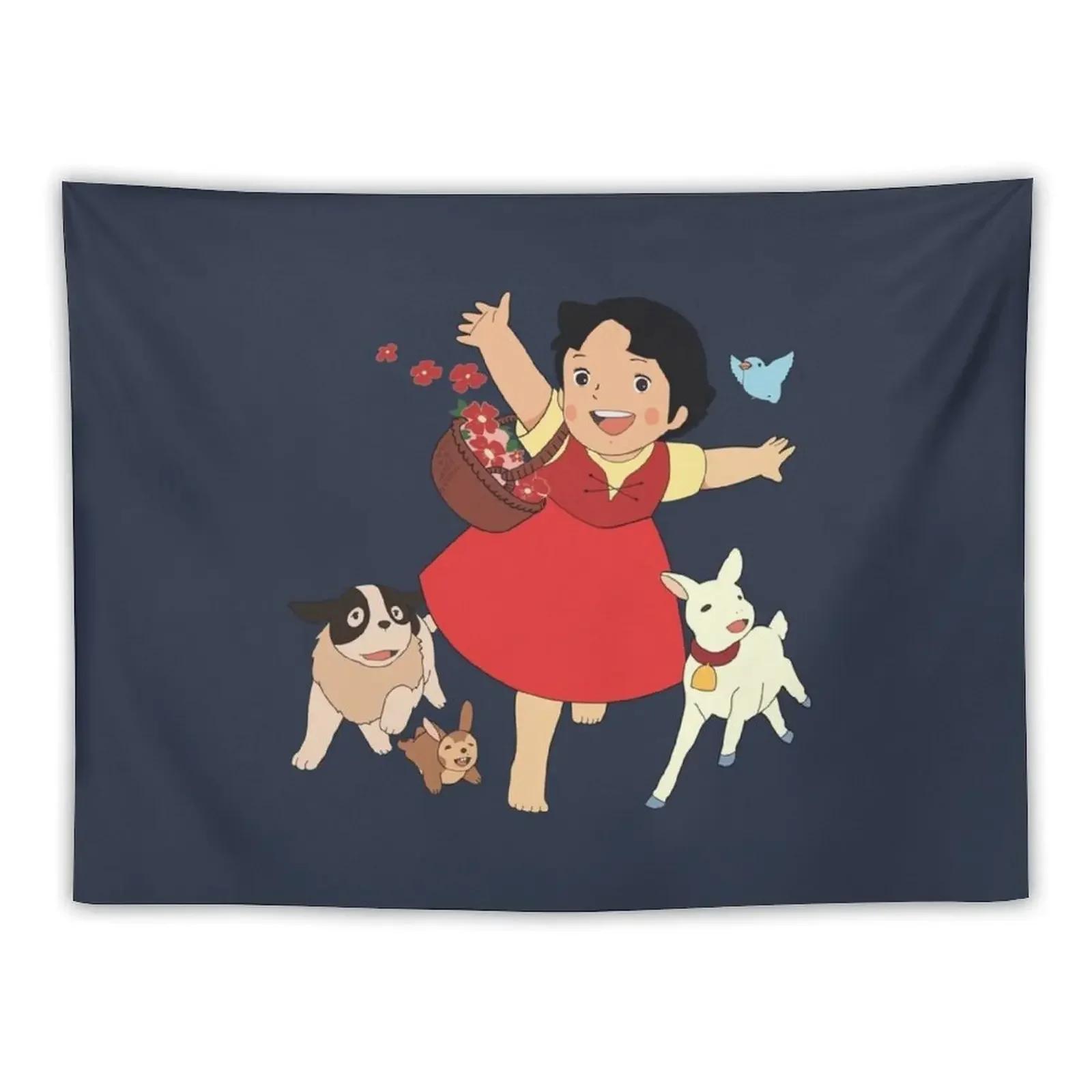 Heidi девушка из Альп гобелен Забавные милые Декорации для комнаты украшение