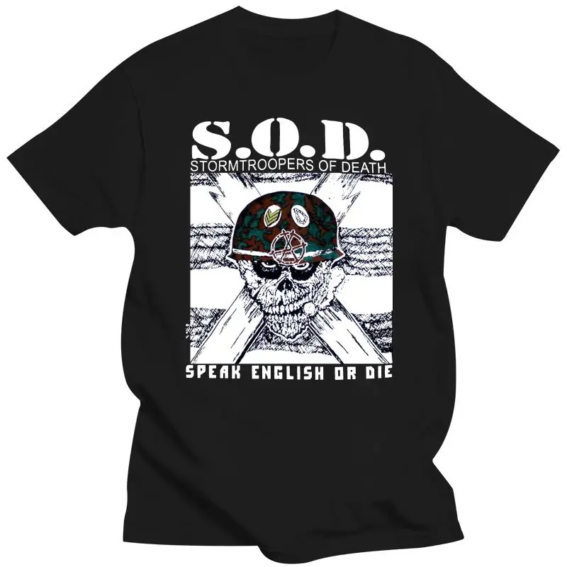 

Camiseta de manga corta para hombre y mujer, ropa Unisex de S O D Sod, Stormtroopers Of Death Sod, color negro
