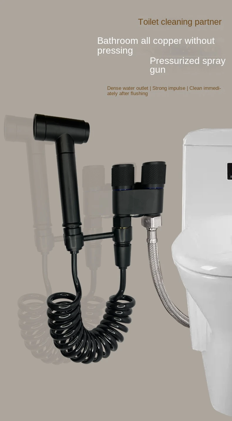 

Handheld Self-cleaning Toilet Flushing Bidet Spray Gun Set with High Pressure for Bathroom Cleaning Faucet Sprayer Shower Nozzle
