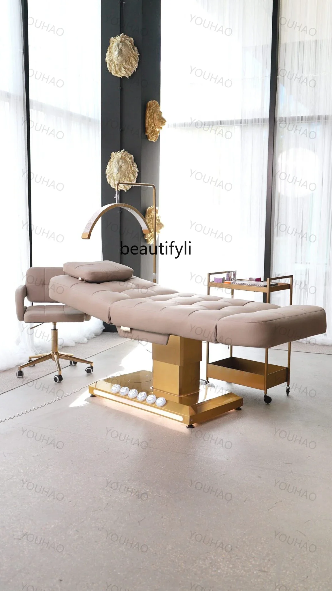 Электрическая косметическая кровать массажная многофункциональная подъемная