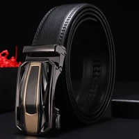real cowhide mens belt fashion trend 2022 new two layer cowhide youth golden sports car hollow automatic buckle business belt