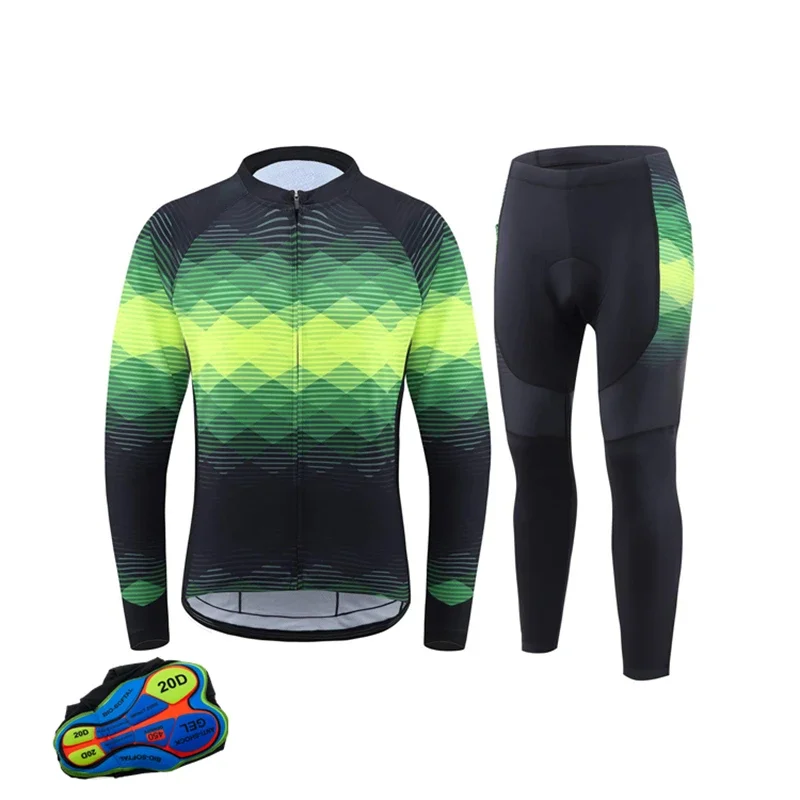 Новый мужской дорожный спортивный трикотаж с длинными рукавами для езды на