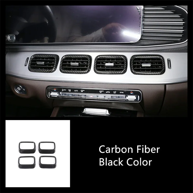 

Отделка из углеродного волокна панельная Накладка для коробки передач для Mercedes Benz GLE W167 GLS 2020, автомобильный Стайлинг, вентиляционные отверстия, декоративные аксессуары