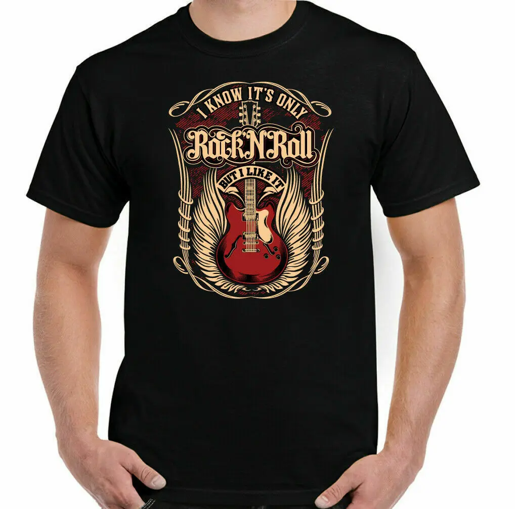 

Футболка Rock n Roll, мужская, забавная, музыкальная, с электрическим барабаном, топ унисекс