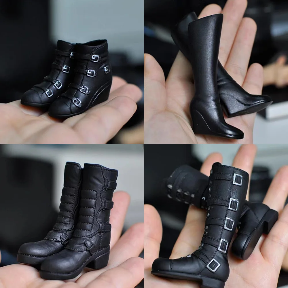 

In Stock KUMIK FS-13 FS-14 FS-15 FS-16 FS-17 1/6 Scale Female Leather High Boots Casual Shoes For 12'' Action Figure Model Body