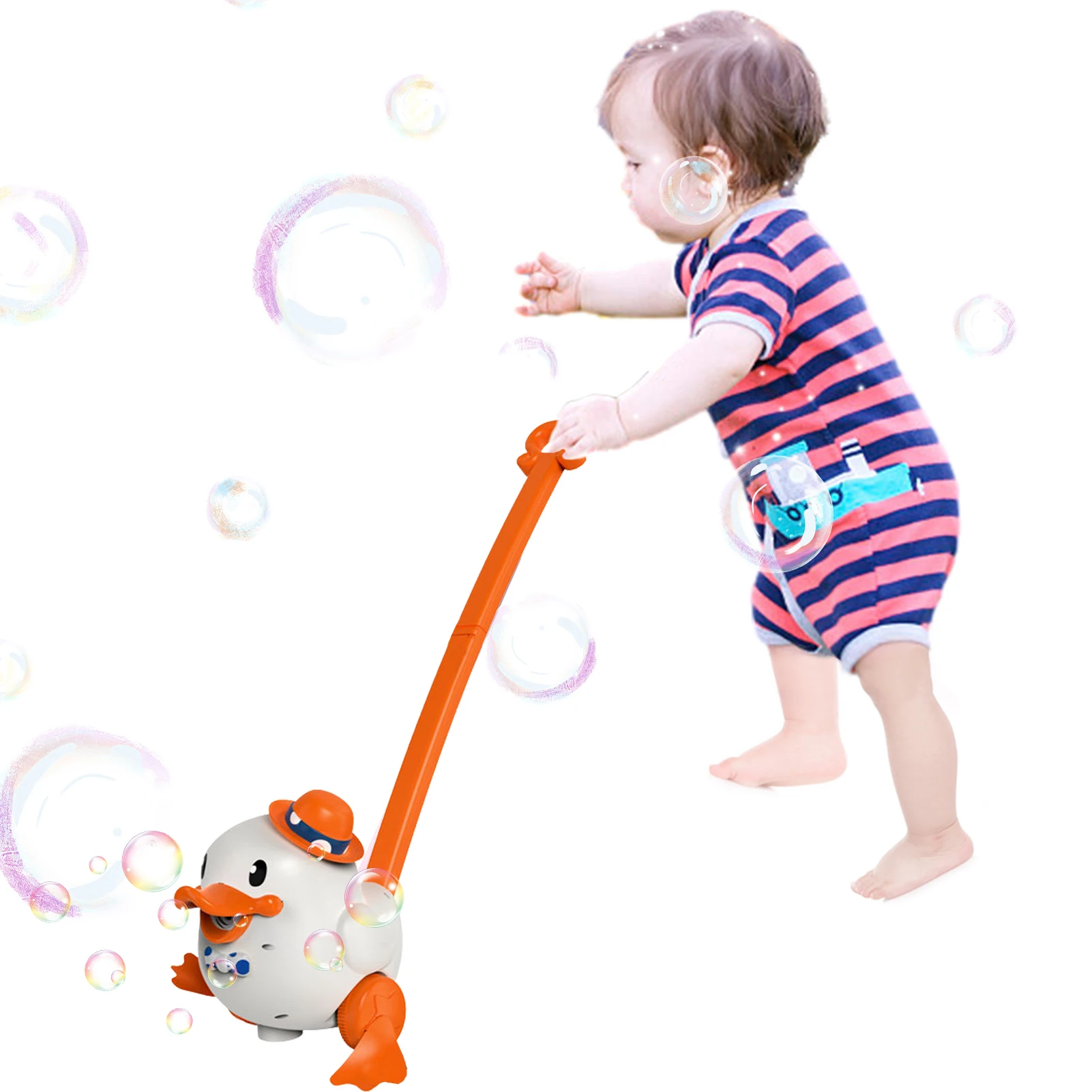 

Duck Bubble Blower Mower Wheeled Bubble Machine For Kids Outdoor Toys For Toddlers Age Over 3 Summer Outdoor Toys For Children