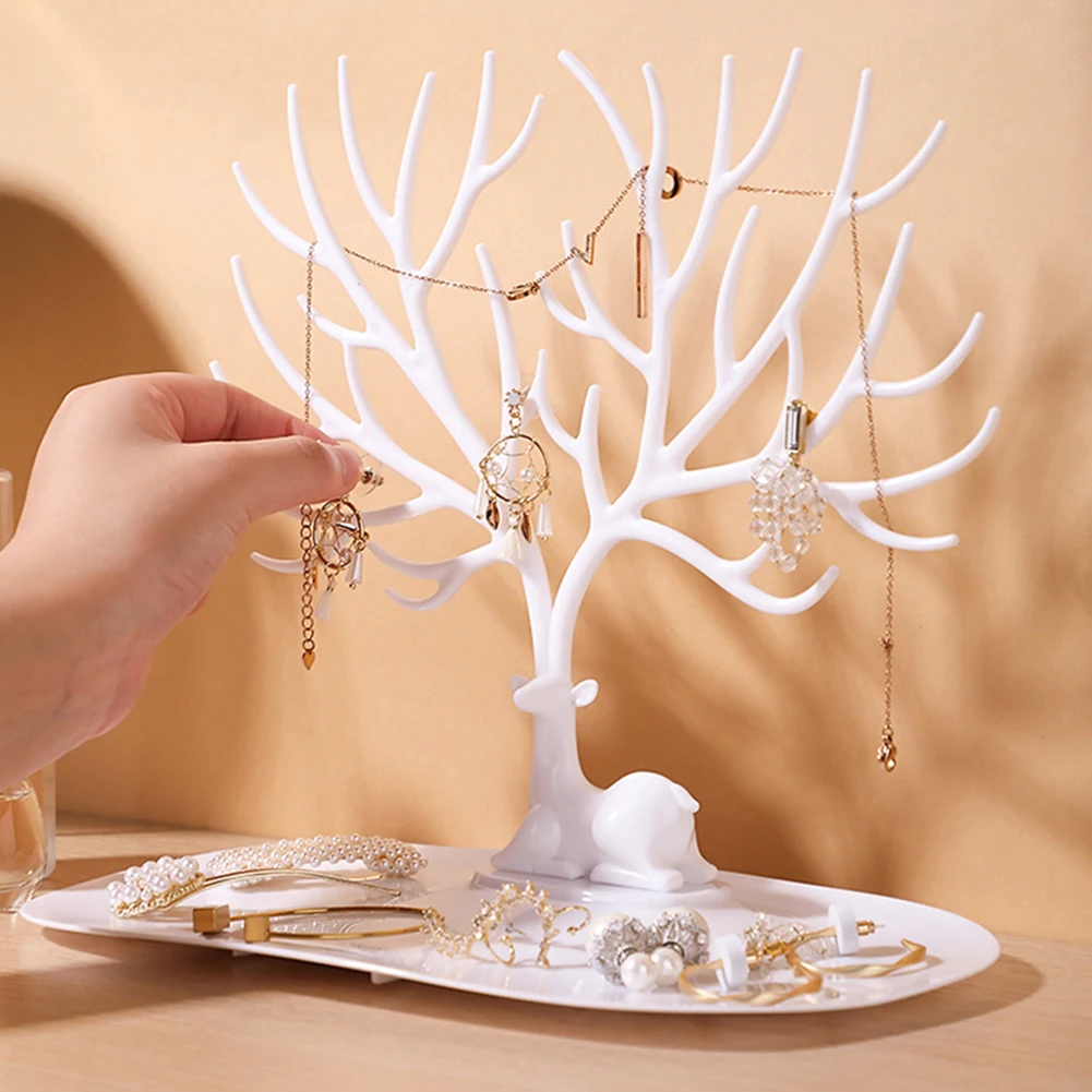 

Nordic Earring Necklace Ring Jewelry Display Stand Deer Tree Makeup Storage Rack Pendant Jewelry Organizer for Women