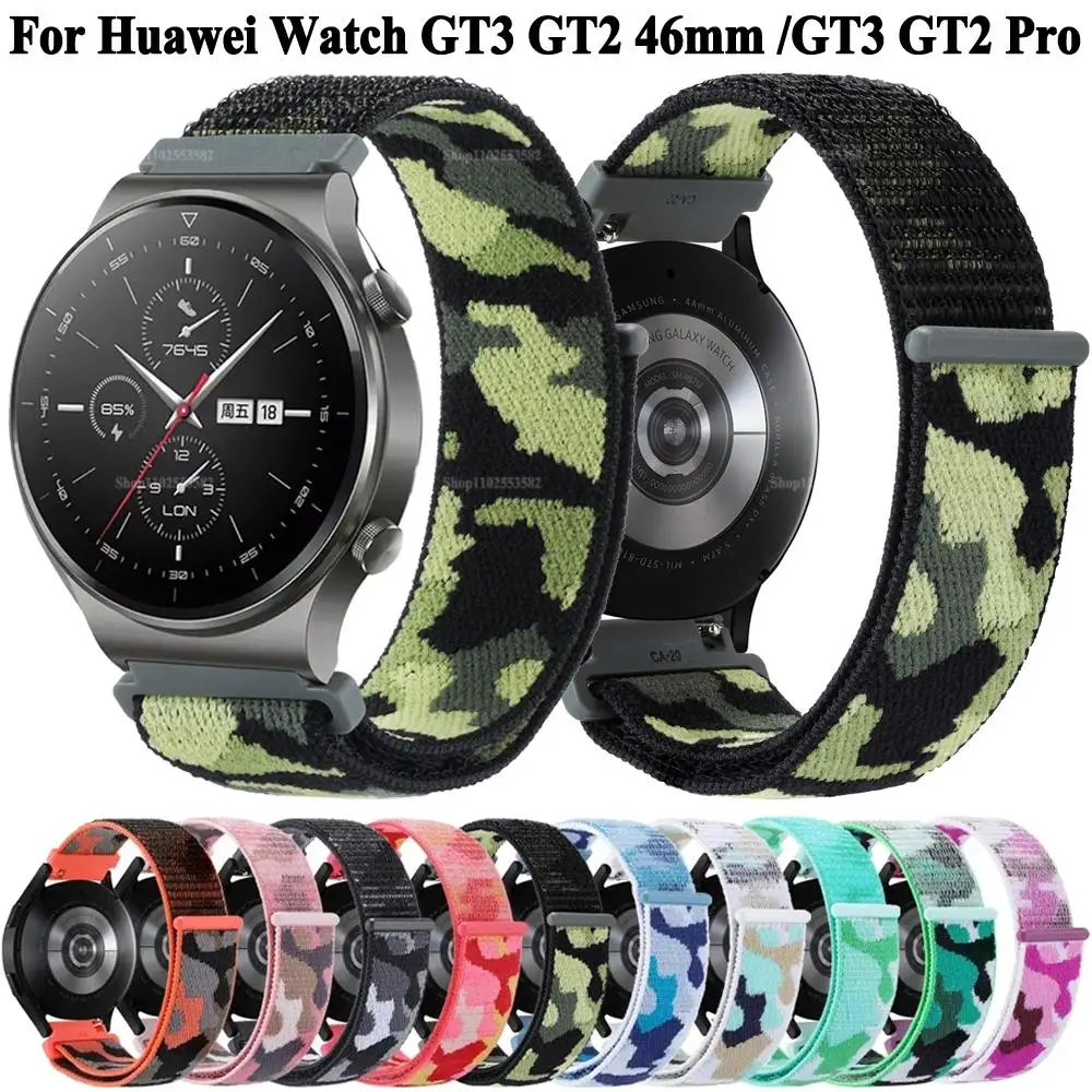 

22mm Smart Watch Strap For Huawei Watch GT3 GT 3 Pro 46mm Runner Wrist Band GT 2 GT2 Pro Watchband Bracelet Nylon Belt Correa