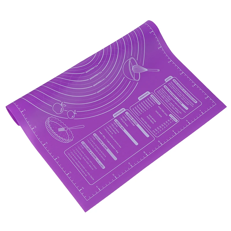 Антипригарный силиконовый коврик 45x60 см лист для выпечки теста со шкалой