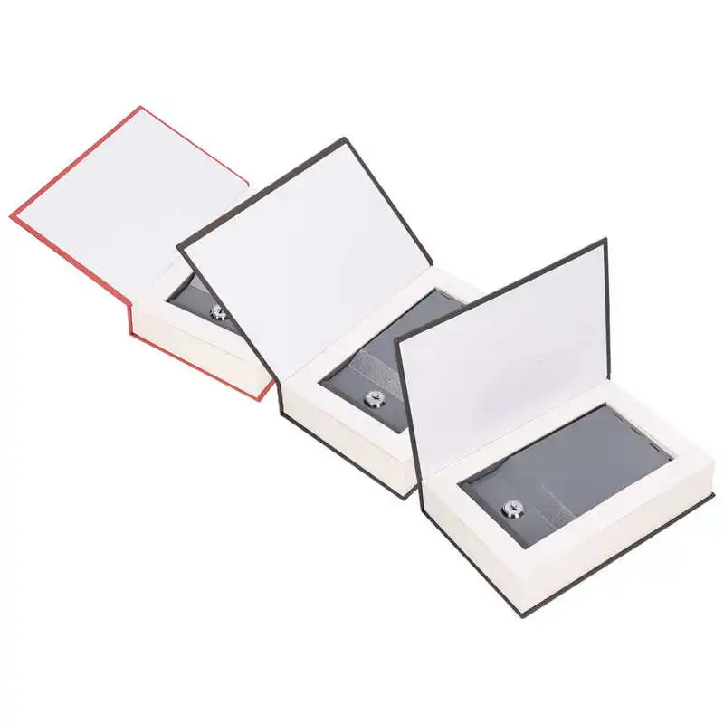 

Book Money Case Portable Metal Large Capacity Lifelike Book Safe Box Multipurpose with Key Lock for Credit Cards for Jewelry