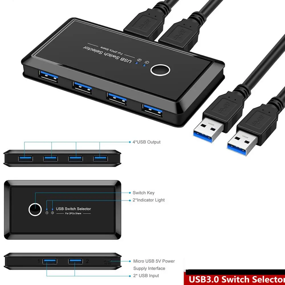 

Usb Kvm Switch Splitter 3 2 Switcher 4 Port Usb Splitter Printer Printer Cables 4 In 1 3d Printer Module 3d Printer Accessories
