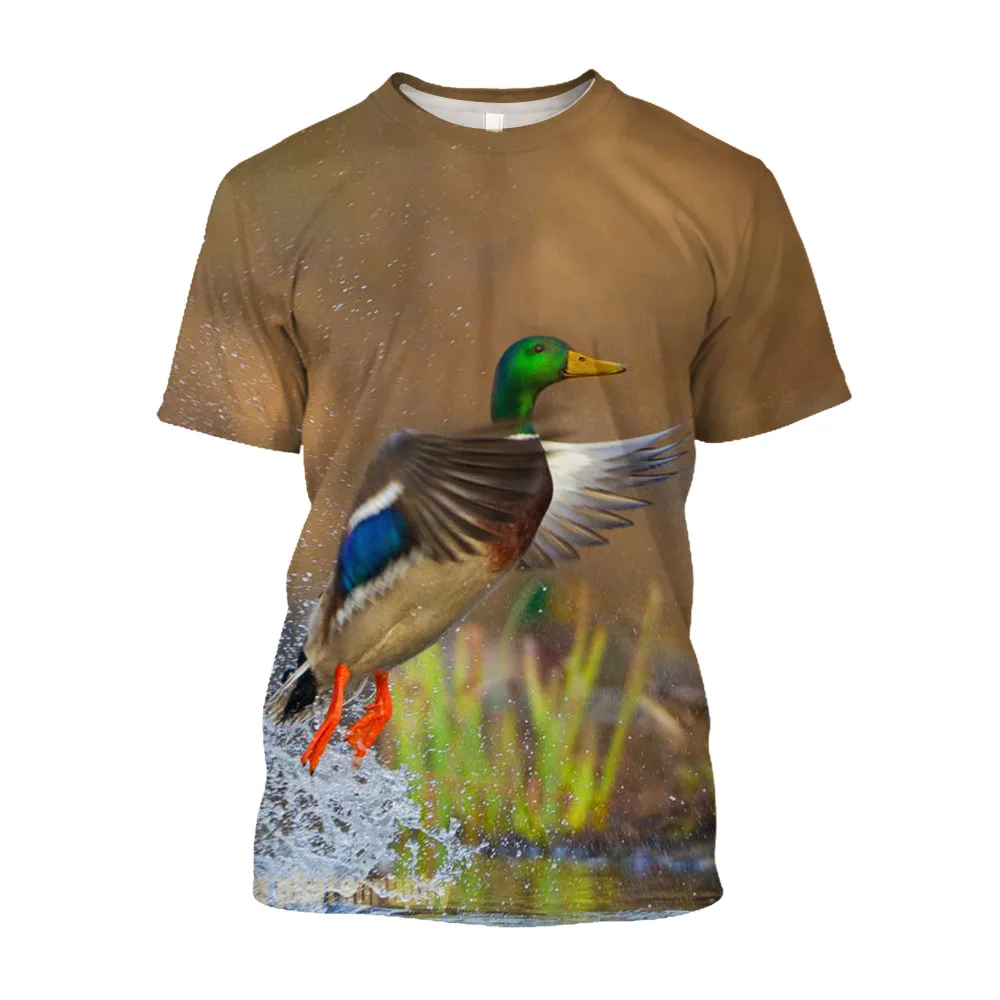 

Jumeast 3D Hunting Duck Printed Animal Camouflage Graphic T Shirts For Men Oversize T-shirts Vintage Tops 90s Aesthetic T-shirty
