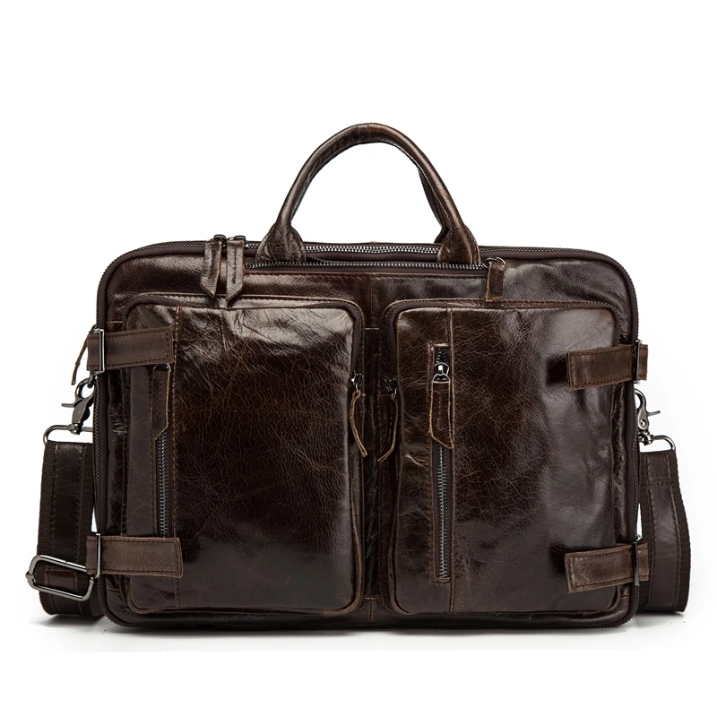 

Genuine Leather Messenger Bag 13/14 Inch Laptop IPAD Briefcase for Business Big Shoulder Handbag Travel Bag Crossbody Back Packs
