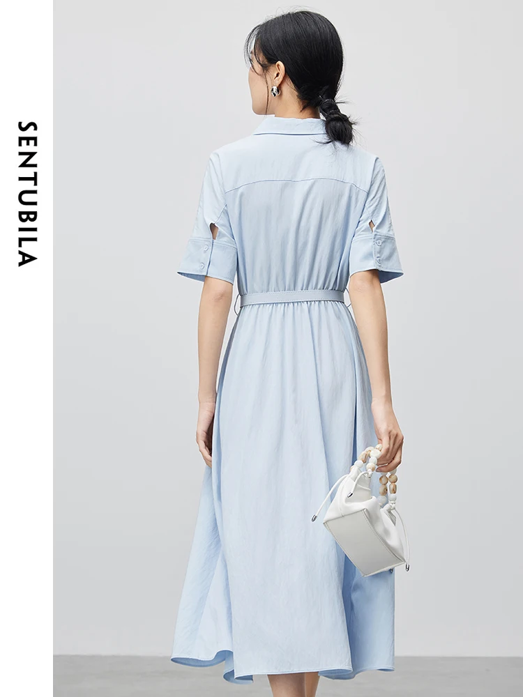 Женское прямое платье-рубашка SENTUBILA