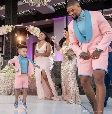 

New Style Boys Suits With Short Pant Weddings Children Suit Kid Wedding Prom Suits Blazers For Boys 2 Pcs (Jacket+Pants+Tie )