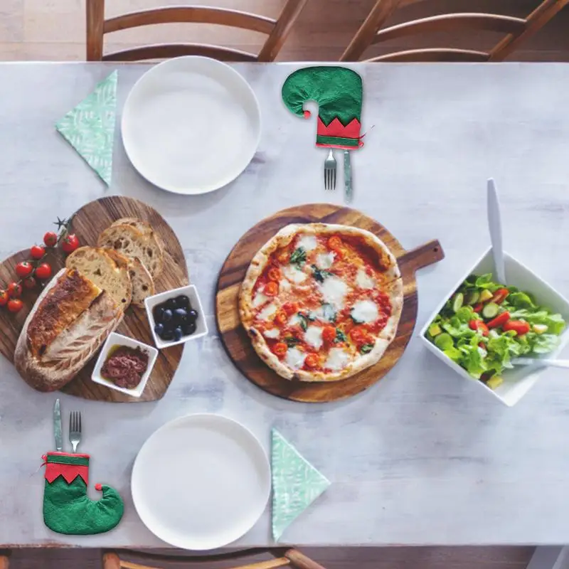 

Рождественские держатели для столовых приборов из бамбука 6 штук