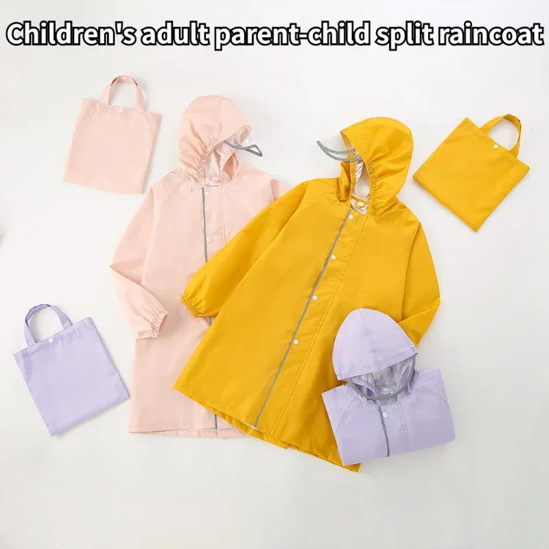 

Children's Adult Parent-child Clothing Split Raincoat Boys Girls Rainproof Waterproof Clothing Kid's Baby Thin Quick-drying