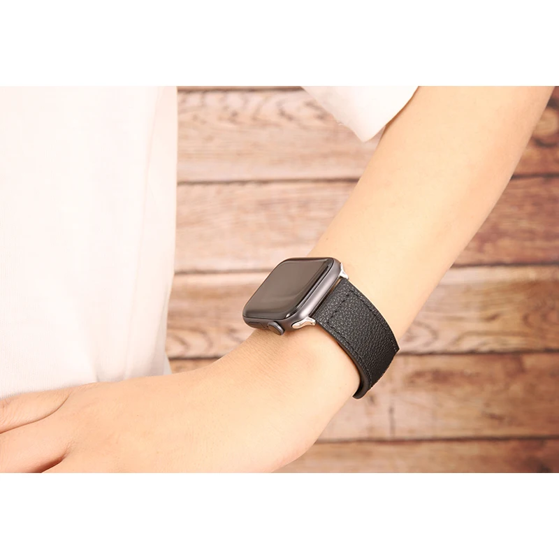 Slim leather strap for Apple Watch band 45mm 41mm 44mm 40mm iwatch 7 6 5 4 3 SE 42mm 38mm Narrow Thin correa wrist belt bracelet