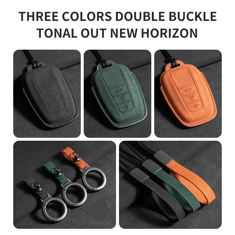 Для Toyota Corolla SE 2023 Camry 50 55 TLC200 Yaris Land Cruiser Prado150 RAV4 Venza SIENNA замшевый чехол для ключей