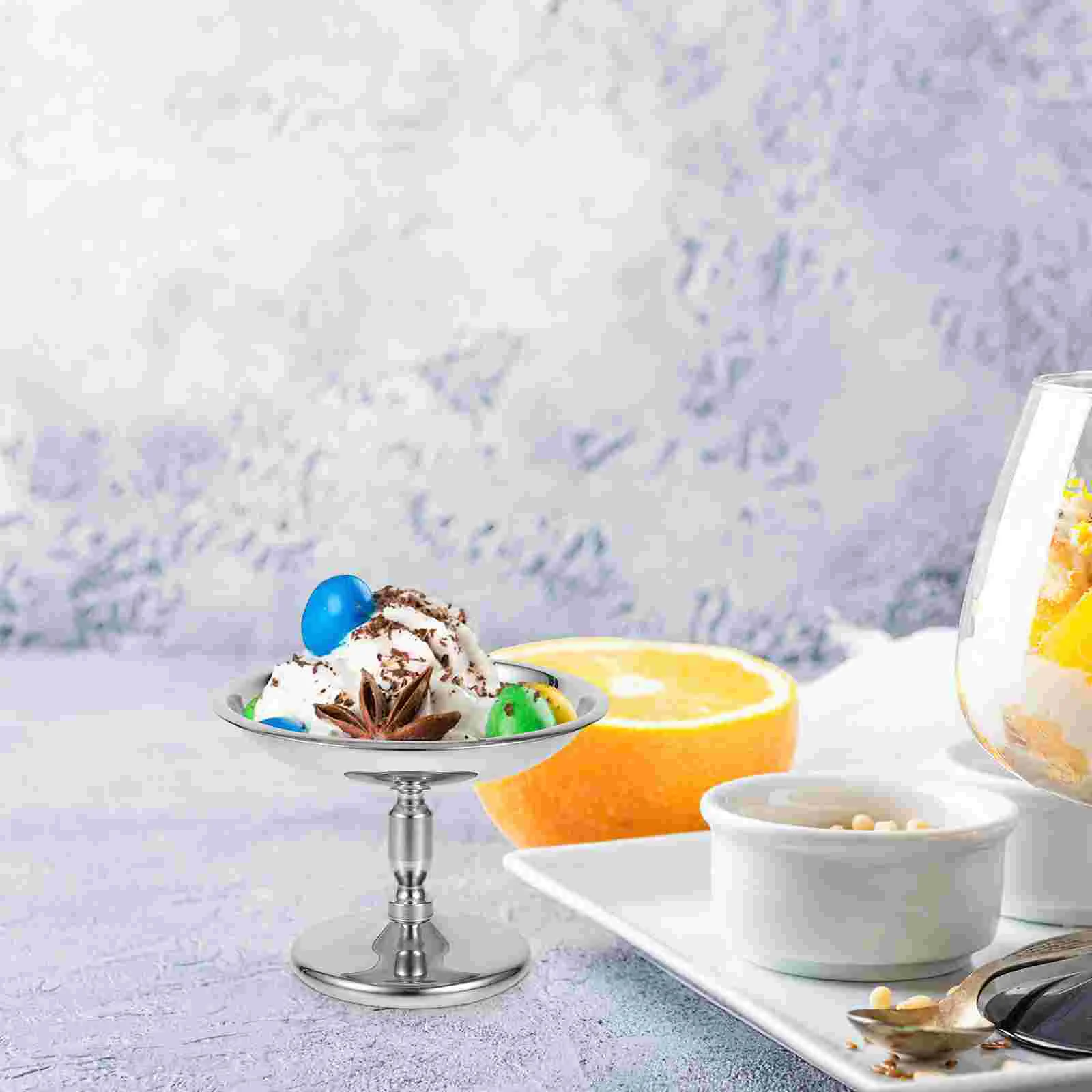 Чаша для мороженого чашка из нержавеющей стали с высоким основанием необычные