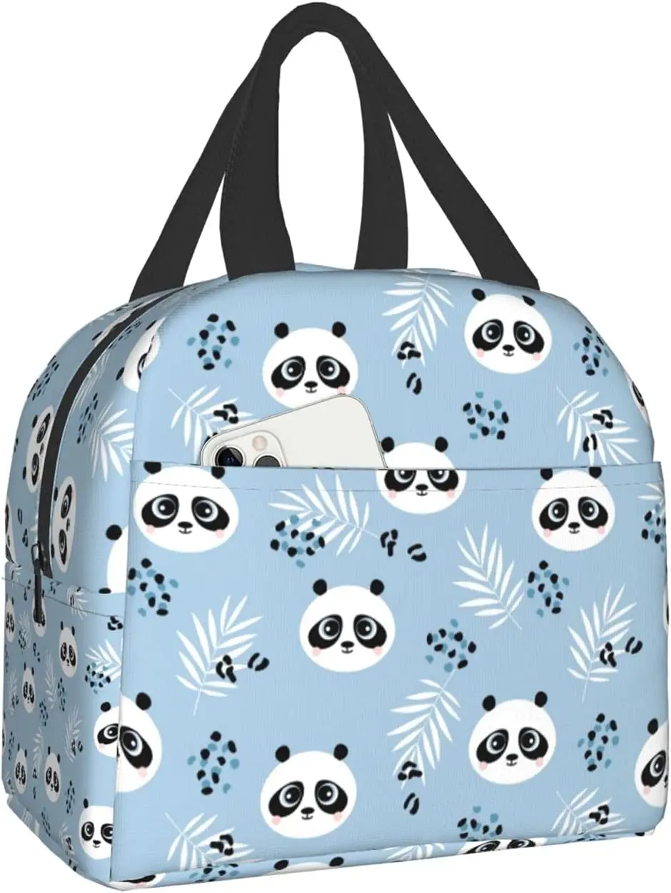 

Ланч-бокс с милыми животными, панда, дорожная сумка, сумки для пикника, изолированная прочная сумка, Многоразовые водонепроницаемые сумки д...