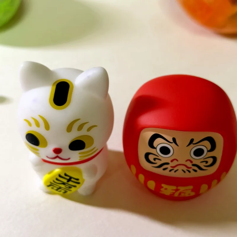 Фото Набор традиционных японских мини-фигурок, Bandai Gashapon Daruma Maneki Neko Fuji Sumo Kokeshi, коллекционное украшение для рабочего стола №2