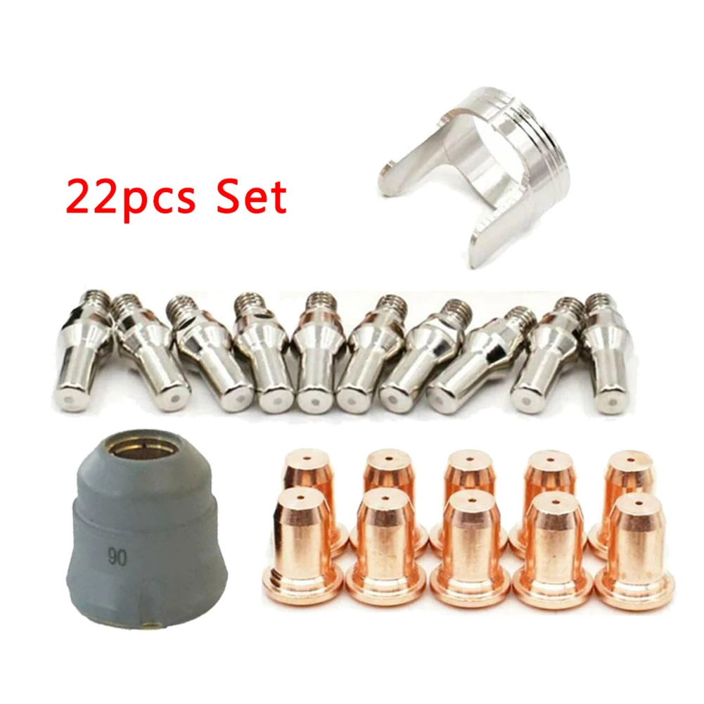 

22pcs/set IPT-60 PT-60 IPT-40 PT40 Plasma Torchers Cutting Consumables Electrode Tip Cup Welding Nozzles Replacements