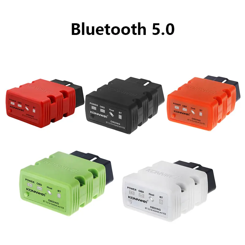 Автосканер KONNWEI Bluetooth 5.0 KW902 ELM327 V1.5, диагностический инструмент OBD2 для автомобилей, считыватель кодов OBD 2 ELM 327 V 1.5 для Android и iOS (art.: 3920d1907bb61) - 3920d1907bb61