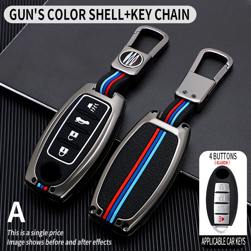 

Zinc Alloy Car key Cover Case Protector Fob Shell for Infiniti EX35 FX50 G35 G37 M45 QX56 FX50 M35 M56 QX60 QX80