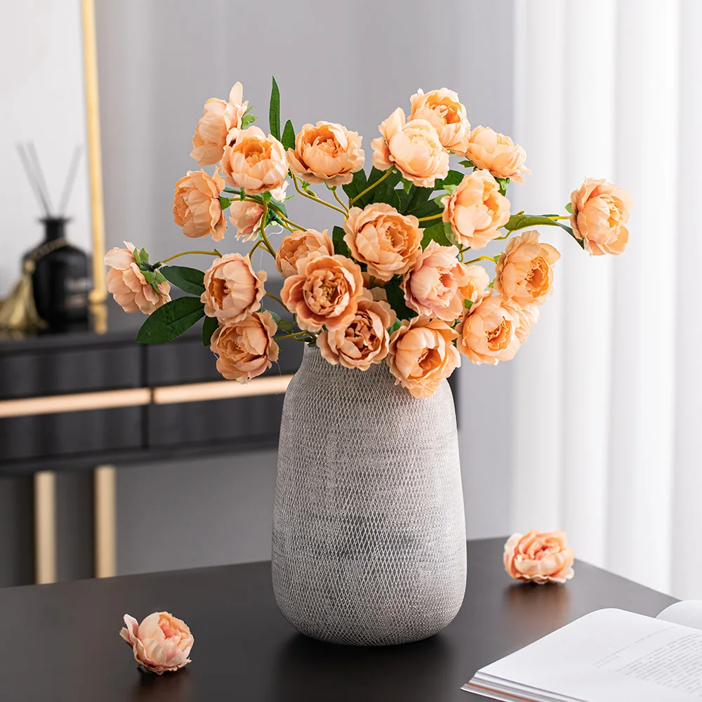 

Простая керамическая сетчатая ваза, скандинавский Декор для дома, кашпо для цветов, декор для комнаты, цветочные горшки, роскошное украшени...