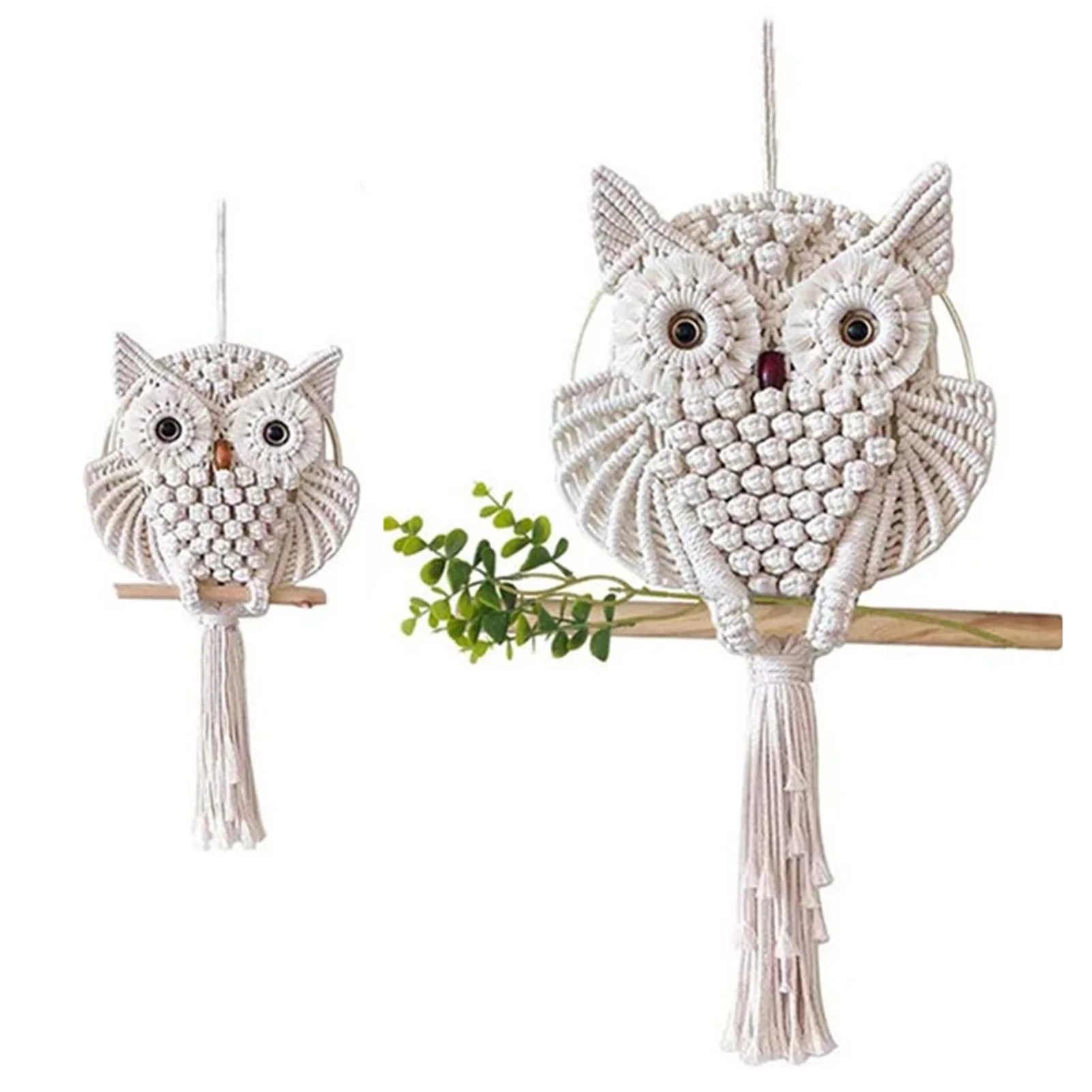 

Макраме ручной работы, тканый декор в виде совы, настенное украшение, подвесное украшение для двери, украшение для офиса, свадьбы, вечеринки CLH @ 8