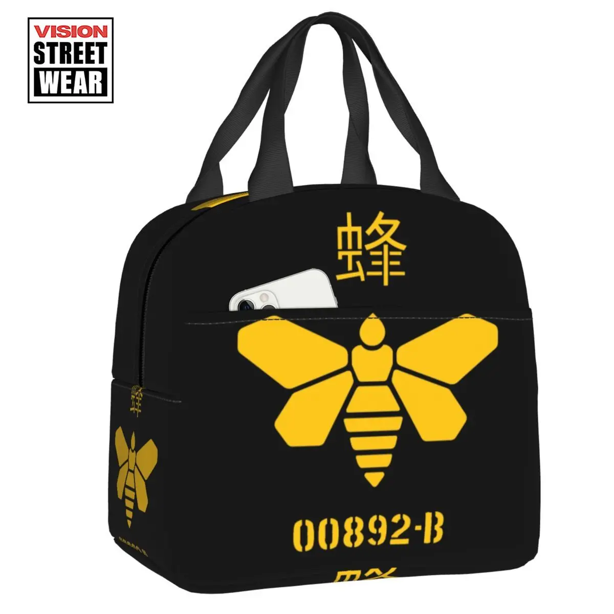 

2023 New Breaking Bad Golden Moth Chemical Thermal Insulated Lunch Bag Bee Lunch Container For Outdoor Camping Storage Food Box