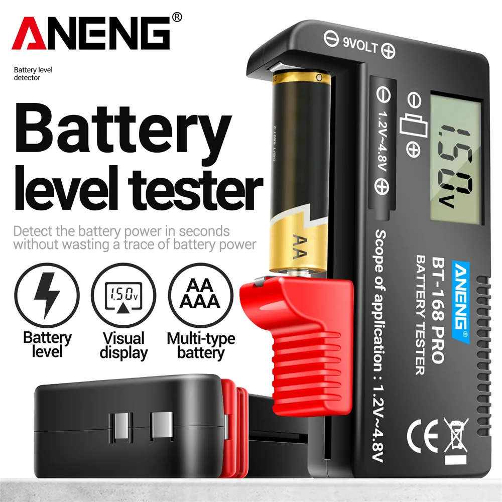 

Цифровой тестер батареек ANENG BT-168 PRO