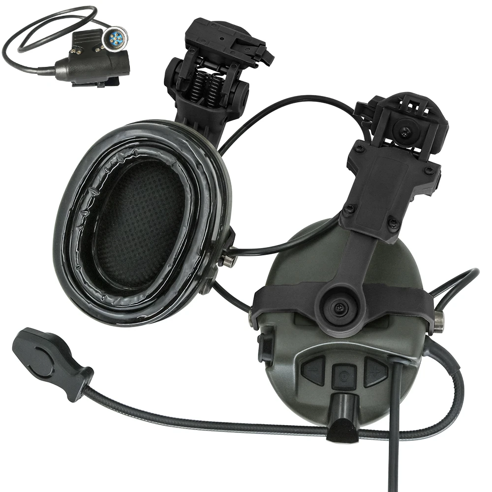 Tactical Sports Helmet Hunting Shooting ARC Rail Mount SORDIN Hearing Protection Headset Noise Cancelling