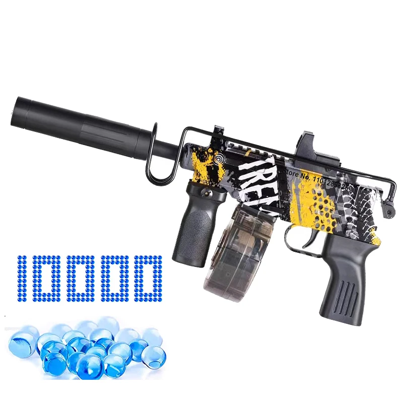 

Новинка, электрический пистолет UZI Orbeez Blaster, пистолет для сращивания, пистолет с гелевыми шариками, игрушки для автоматической стрельбы для ...