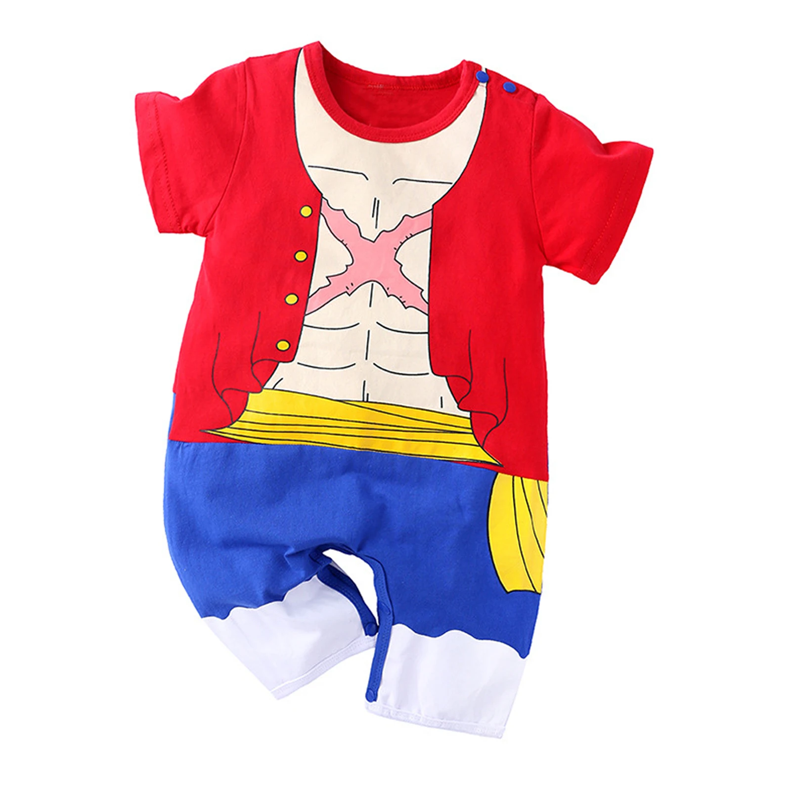 

Одежда для новорожденных, Детский комбинезон с героями мультфильмов, костюм для косплея из японского аниме, комбинезон с коротким рукавом, ...