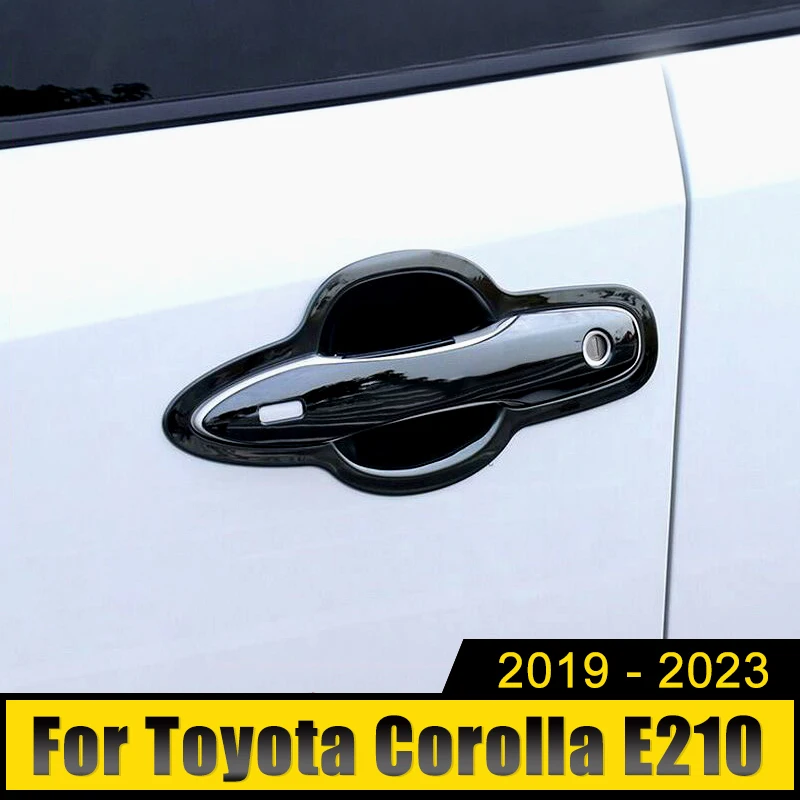 

Car Outer Door Handle Trim Covers Door Bowl Cover Case Strips Stickers For Toyota Corolla E210 2019 2020 2021 2022 2023 Hybrid
