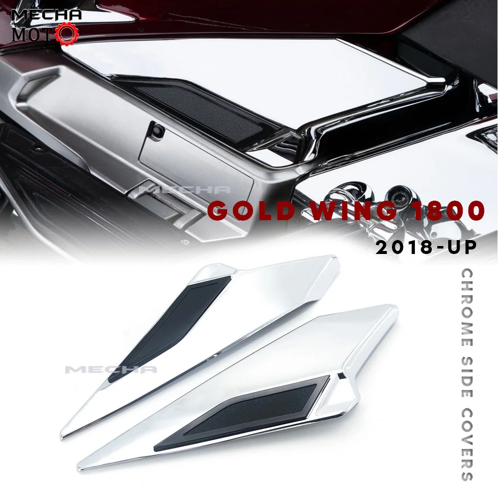 

1 Pair Motorcycle Pedal Upper Side Decorative Cover For Honda Gold Wing GL1800 Goldwing 2018 2019 2020 2021 ABS Plastic Chrome