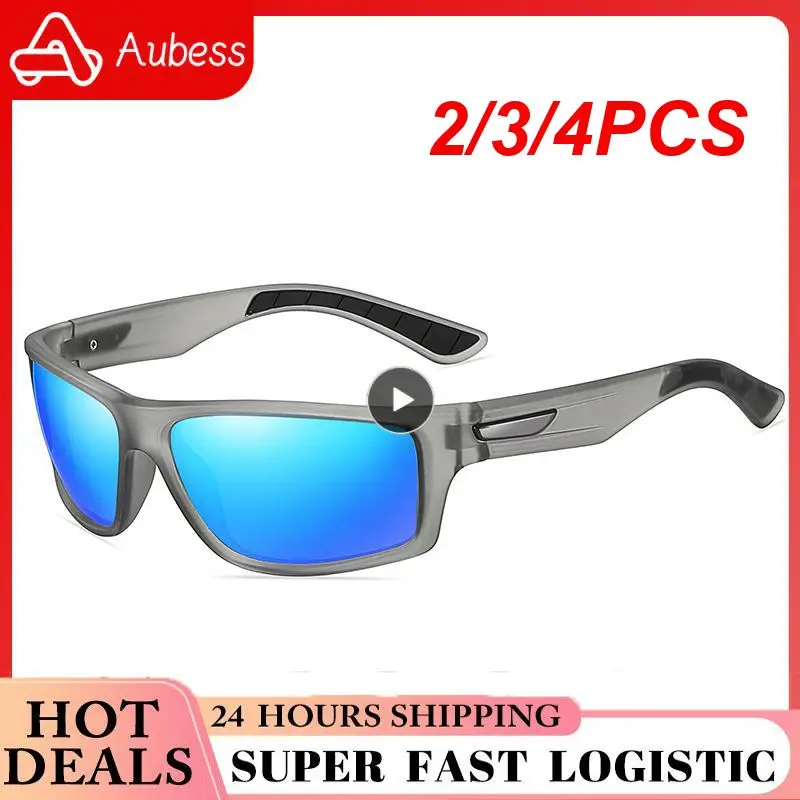 

2/3/4PCS Tac Colorful Sunglasses Adults General Polarized Sunglasses Anti-uv Riding Sunglasses High-quality Metal Hinges