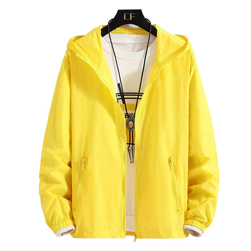 

8XL 7XL 6XL Plus Size Skin Jackets Coat Sunscreen Waterproof Mens Thin Outwear Windbreake Jacket