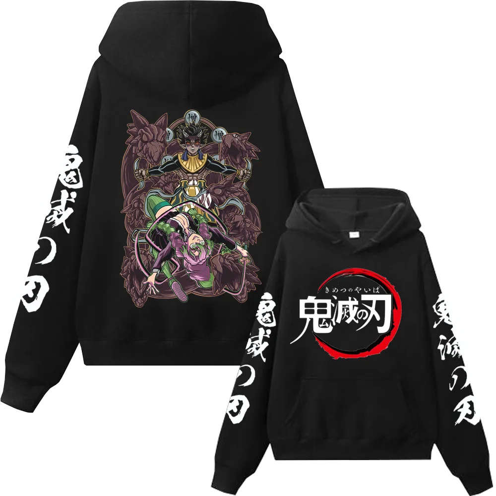 

Hot Anime Demon Slayer Kanroji Mitsuri and Hantengu Hoodie Man Woman Harajuku Pullover Tops Sweatshirt Streetwear