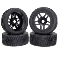 4pcs 110mm rc wheel tire 17mm hub hex rubber racing tire for 110 armaa traxxas slash 2wd 4wd rc car monster truck big foot