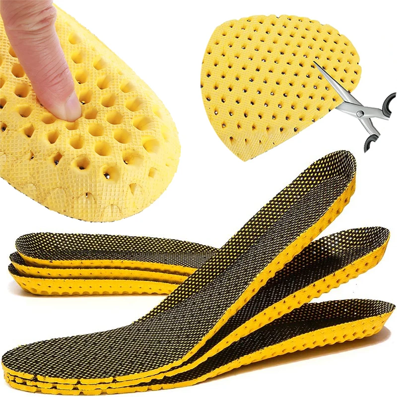 

Breathable Shoe Insoles Elastic Shock Absorbing Shoe Honeycomb Sports Shoe Insole Replacement Insoles for Men and Women